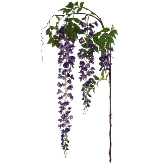 Floral Home; 69" Purple Silk Wisteria Spray Realistic Hanging Floral Accent – Home & Event Decor by Floral Home®; Category:Stems; Image:1